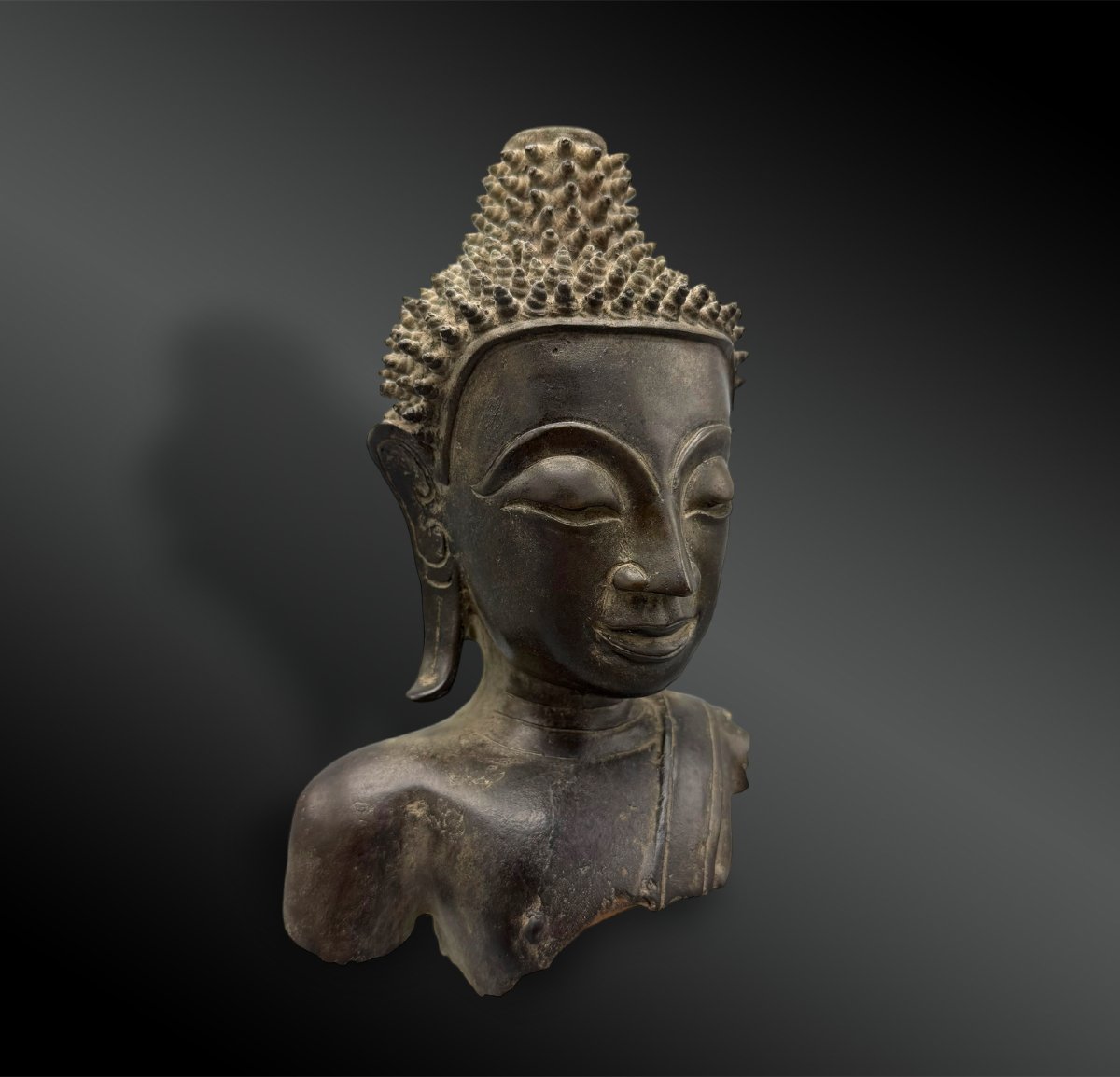 Bust Of Buddha - Laos? - 17th Century?