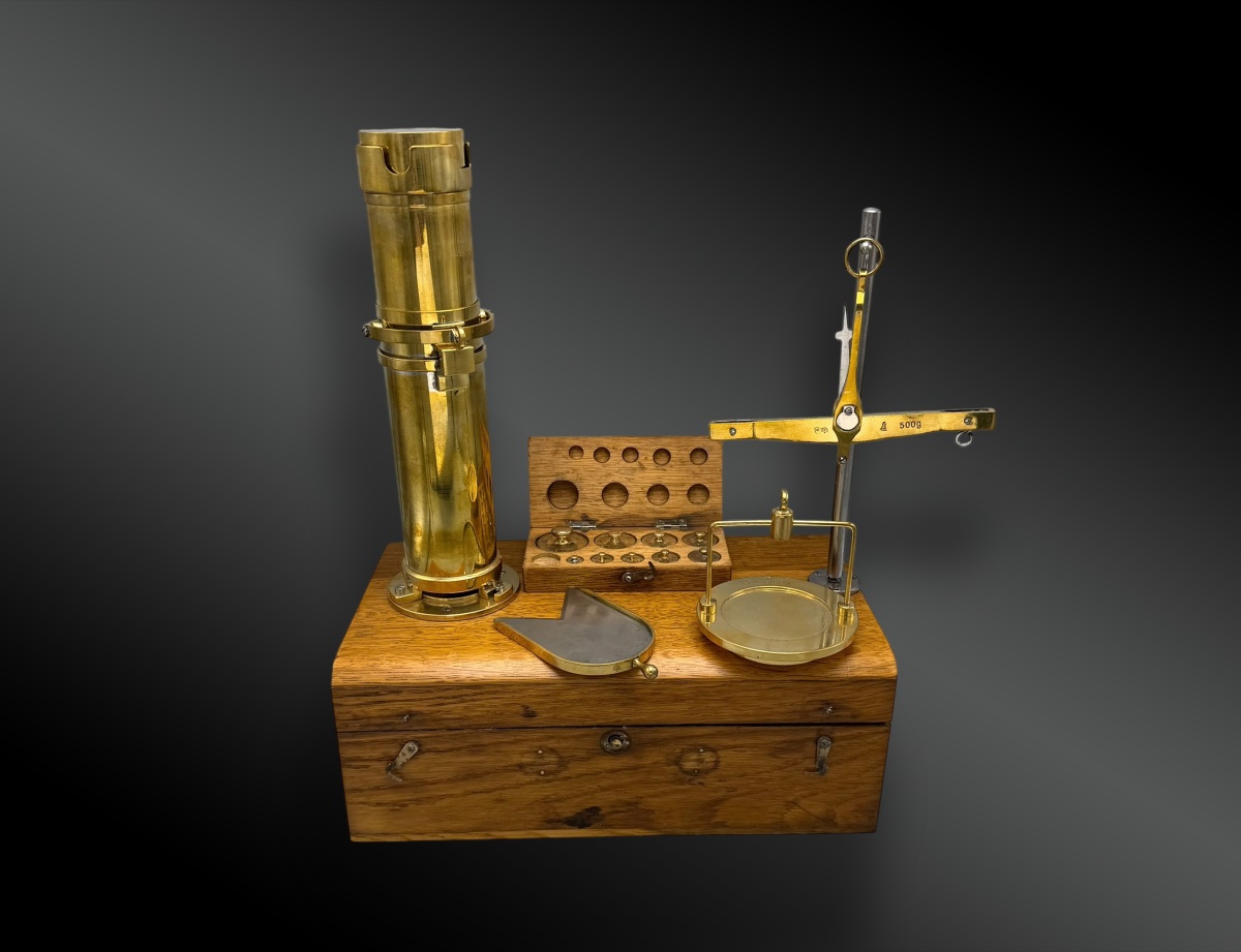 Reichs Grain Tester In A Case, Precision Measuring Instrument  