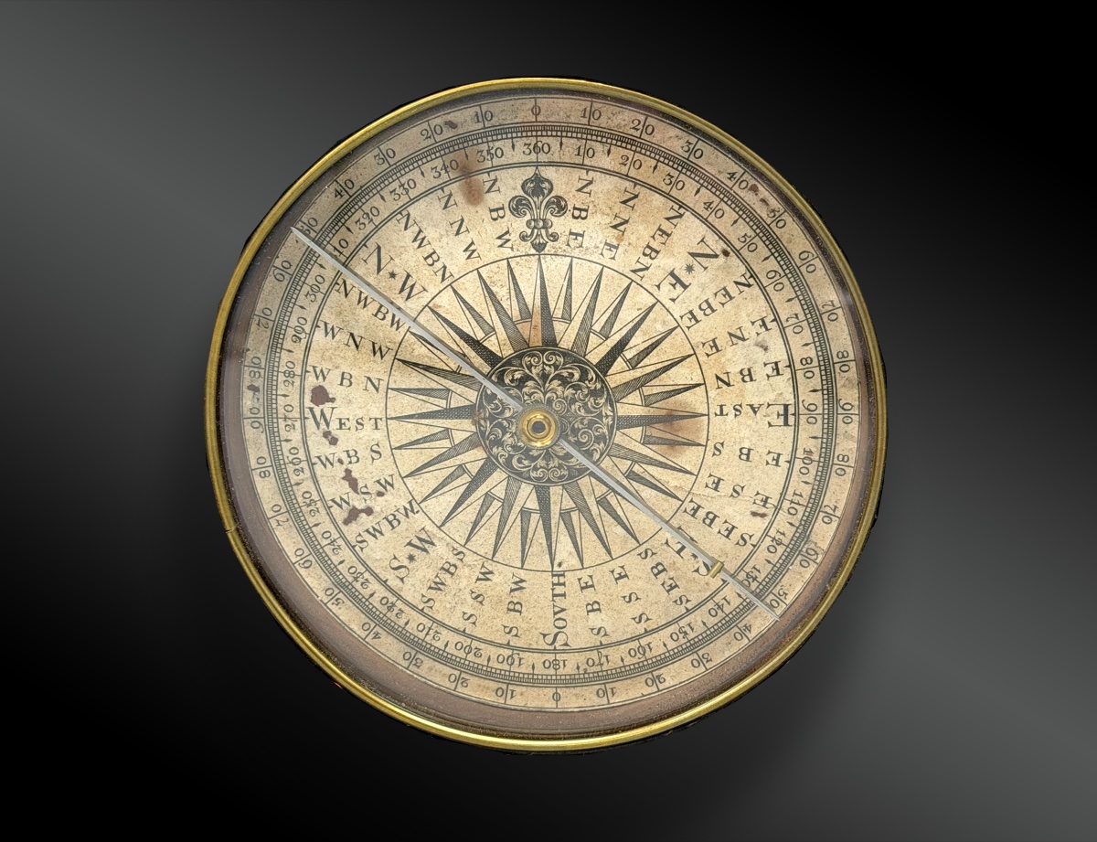Surveyor's Or Forester's Compass Featuring The Coat Of Arms Of Richard Buckland   -photo-2