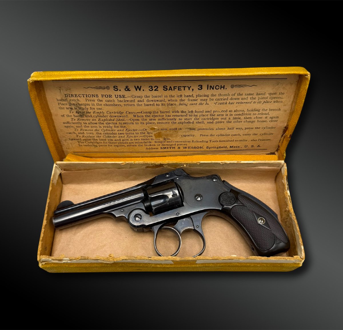 COFFRET REVOLVER Smith & Wesson Safety Hammerless - Etats-Unis - Vers 1890