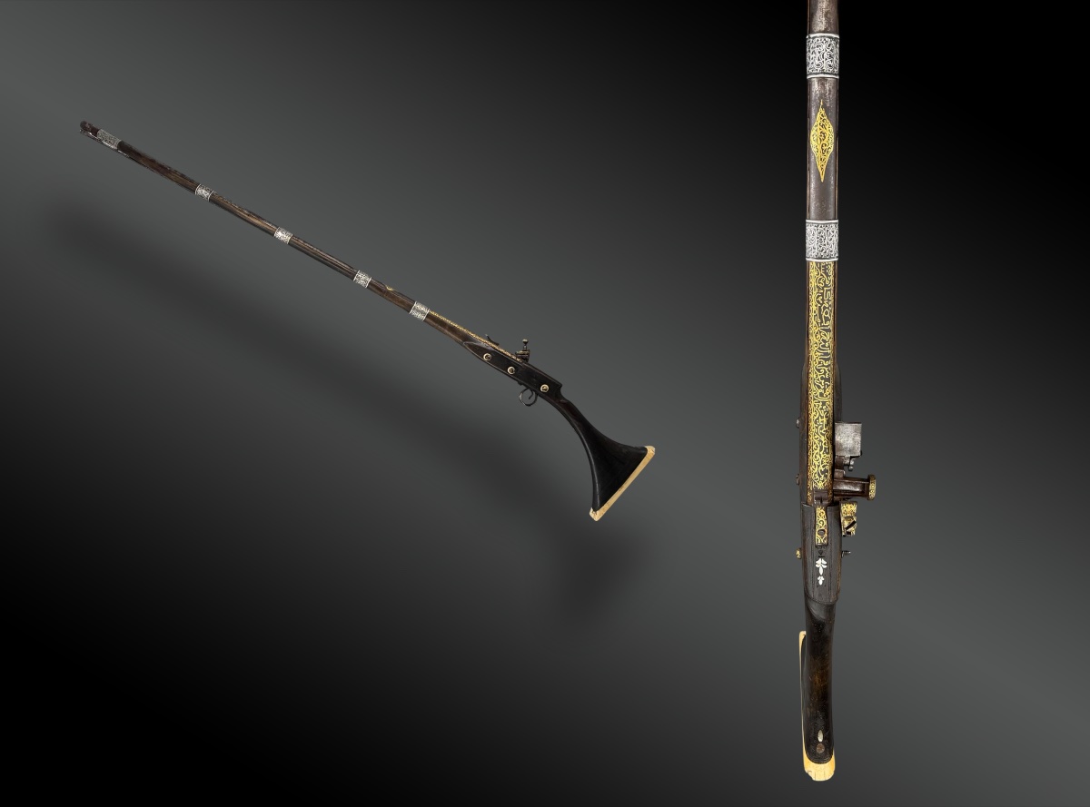 FUSIL À SILEX DIT « MUKHALA » À DÉCOR DE DAMASQUINE D’OR-photo-2