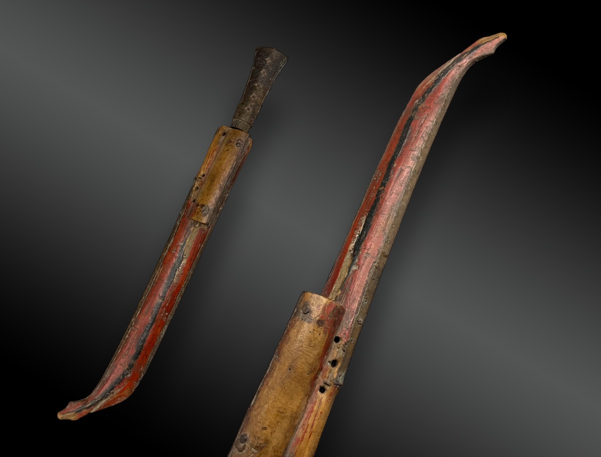 Paiwan Knife Known As “takits” With Brass Inlays Taiwan, 19th Century-photo-2