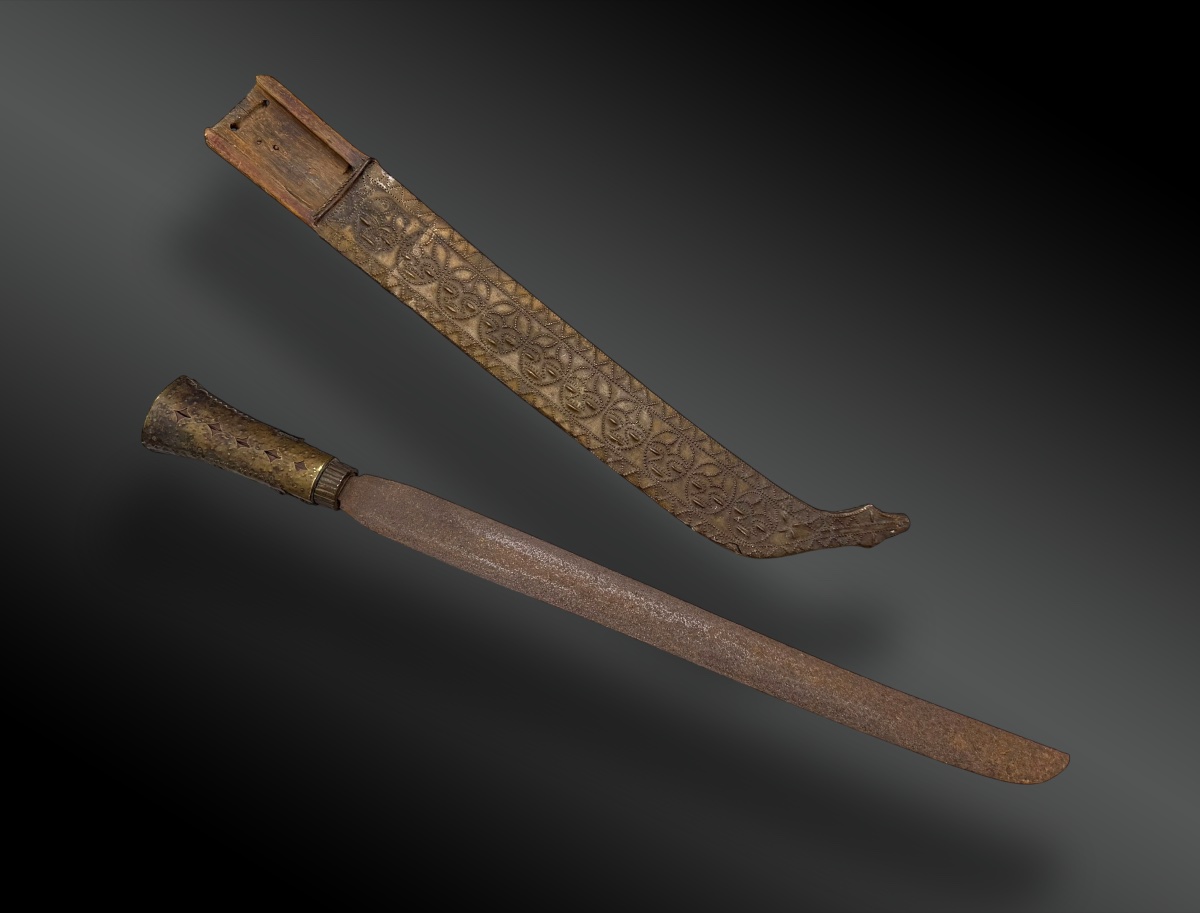 Paiwan Knife Known As “takits” With Brass Inlays Taiwan, 19th Century-photo-4