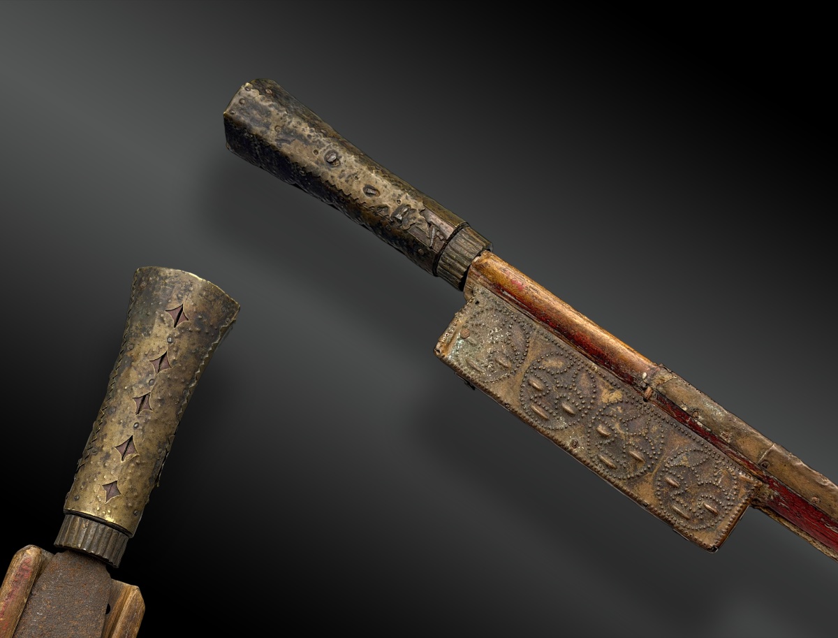 Paiwan Knife Known As “takits” With Brass Inlays Taiwan, 19th Century-photo-1