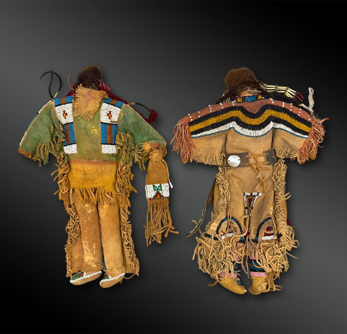 POUPÉES figurant un couple - Indiens Blackfoot (Pieds-Noirs), Grandes Plaines-photo-2