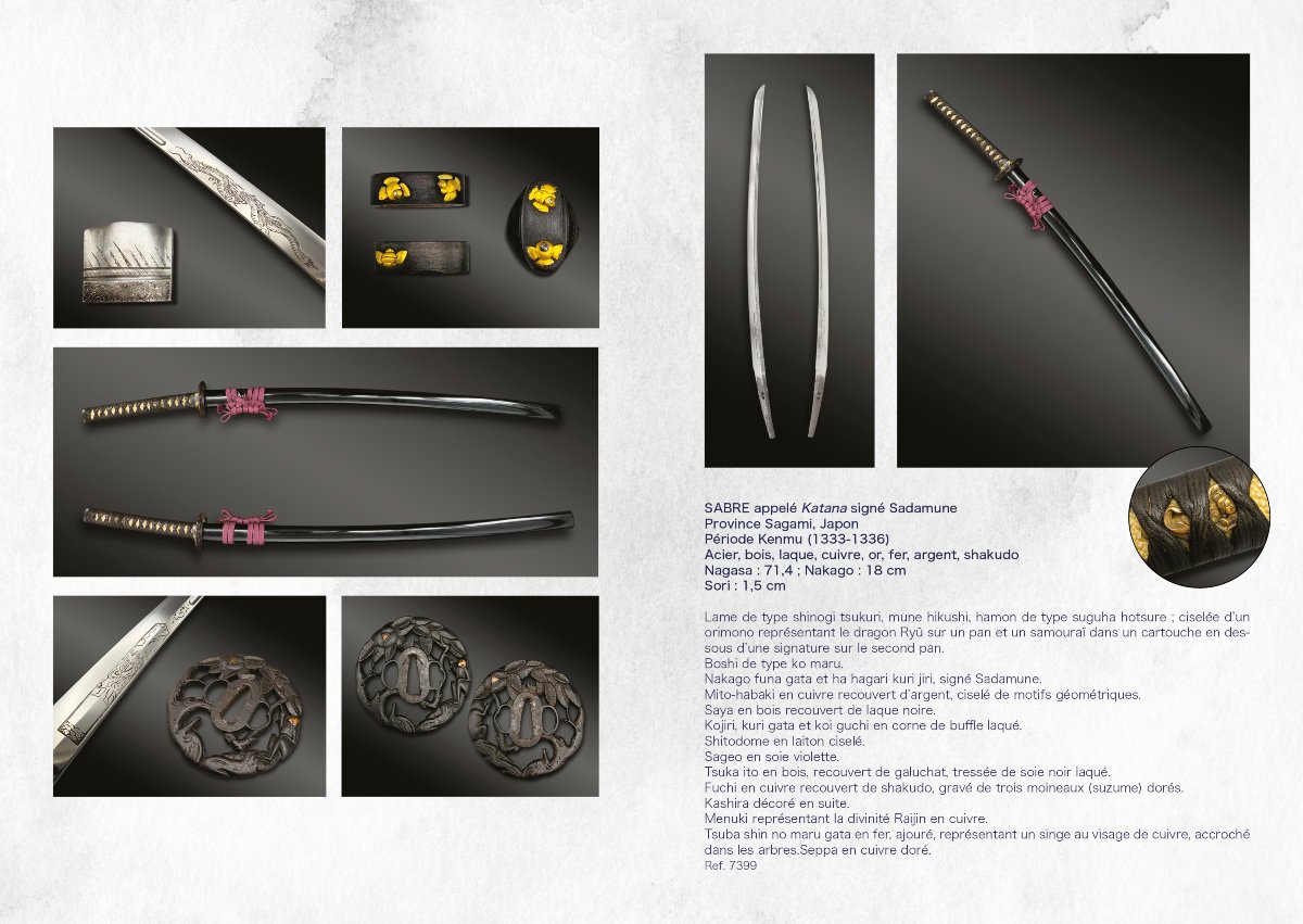 SABRE appelé Katana signé Sadamune - Province Sagami, Japon - Période Kenmu (1333-1336)-photo-7