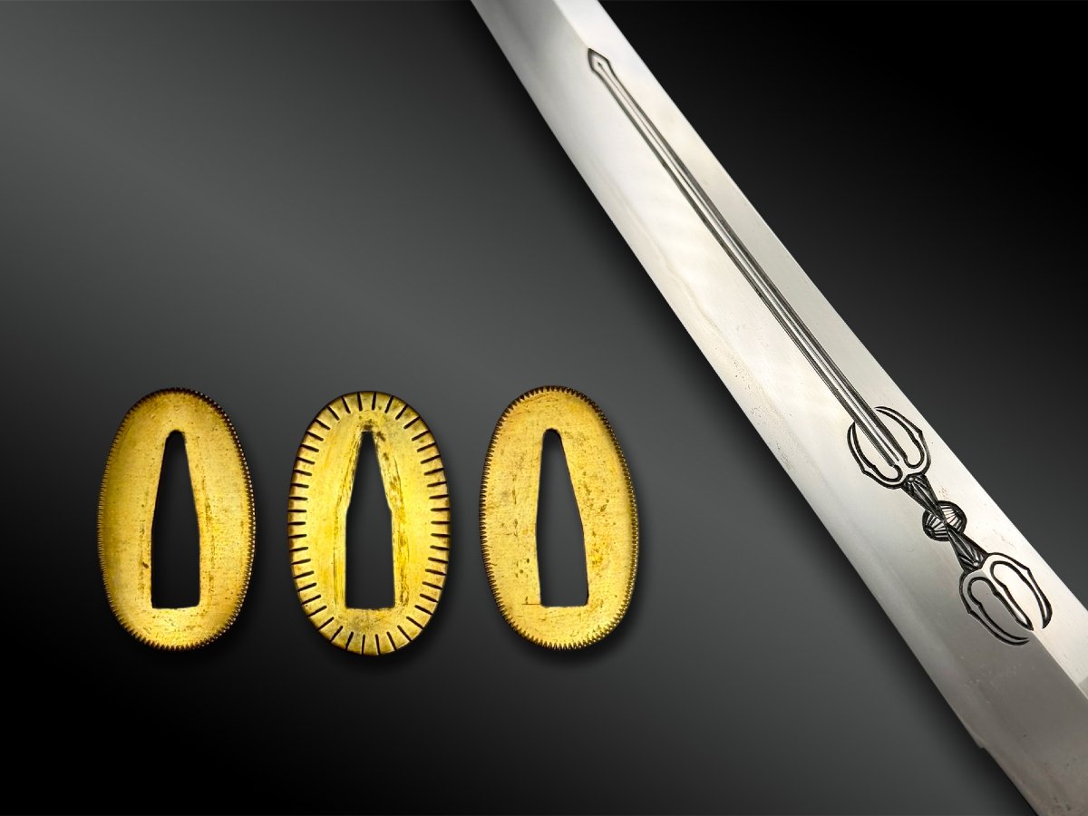 Sabre Known As Katana, Signed "a Fud Mio" - Japan - Edo Period (1603–1868)-photo-4