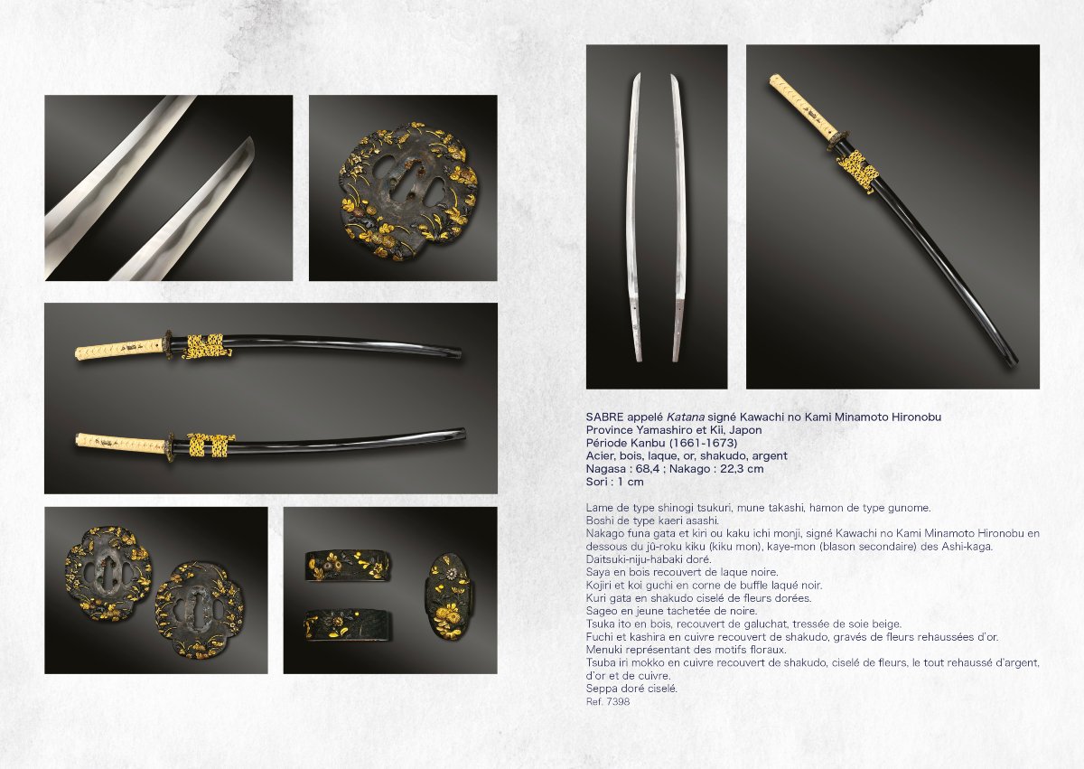 SABRE appelé Katana signé Kawachi no Kami Minamoto Hironobu - Province Yamashiro et Kii, Japon-photo-8