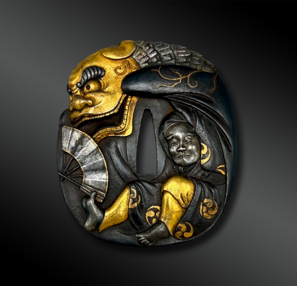 Signed Tsuba, Naga Maru Style - Japan - Edo Period (1603–1868) 