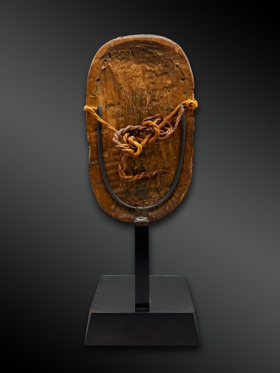 MASQUE RITUEL ou VOTIF figurant Yama-no-Kami - Culture Matagi, Japon - XIXème siècle-photo-4