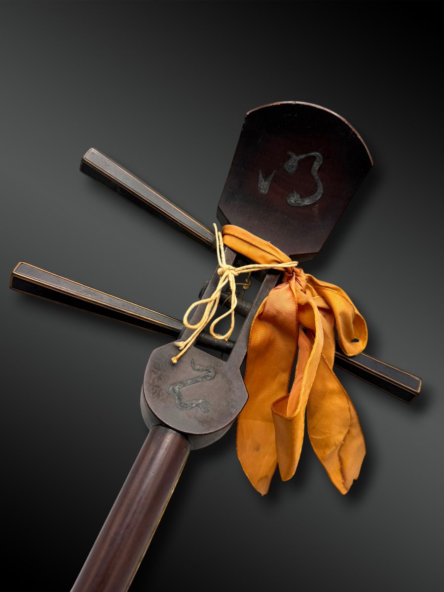 INSTRUMENT de MUSIQUE appelé Shamisen - Japon - Période Edo (1603-1868)-photo-4