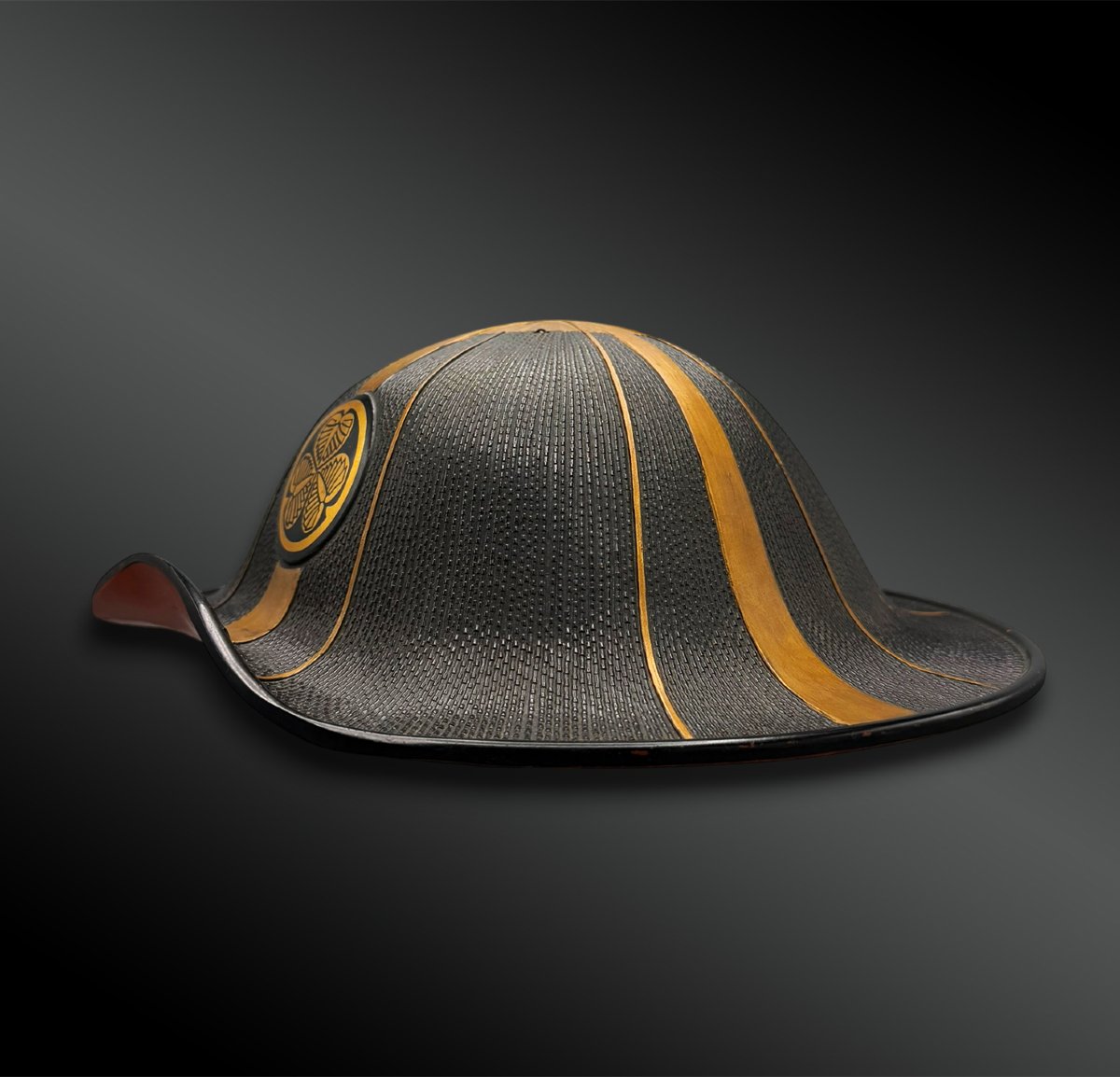 Helmet Known As A Jingasa, Sorikasa/hashori-gasa Type - Japan - Edo Period (1603–1868)-photo-3