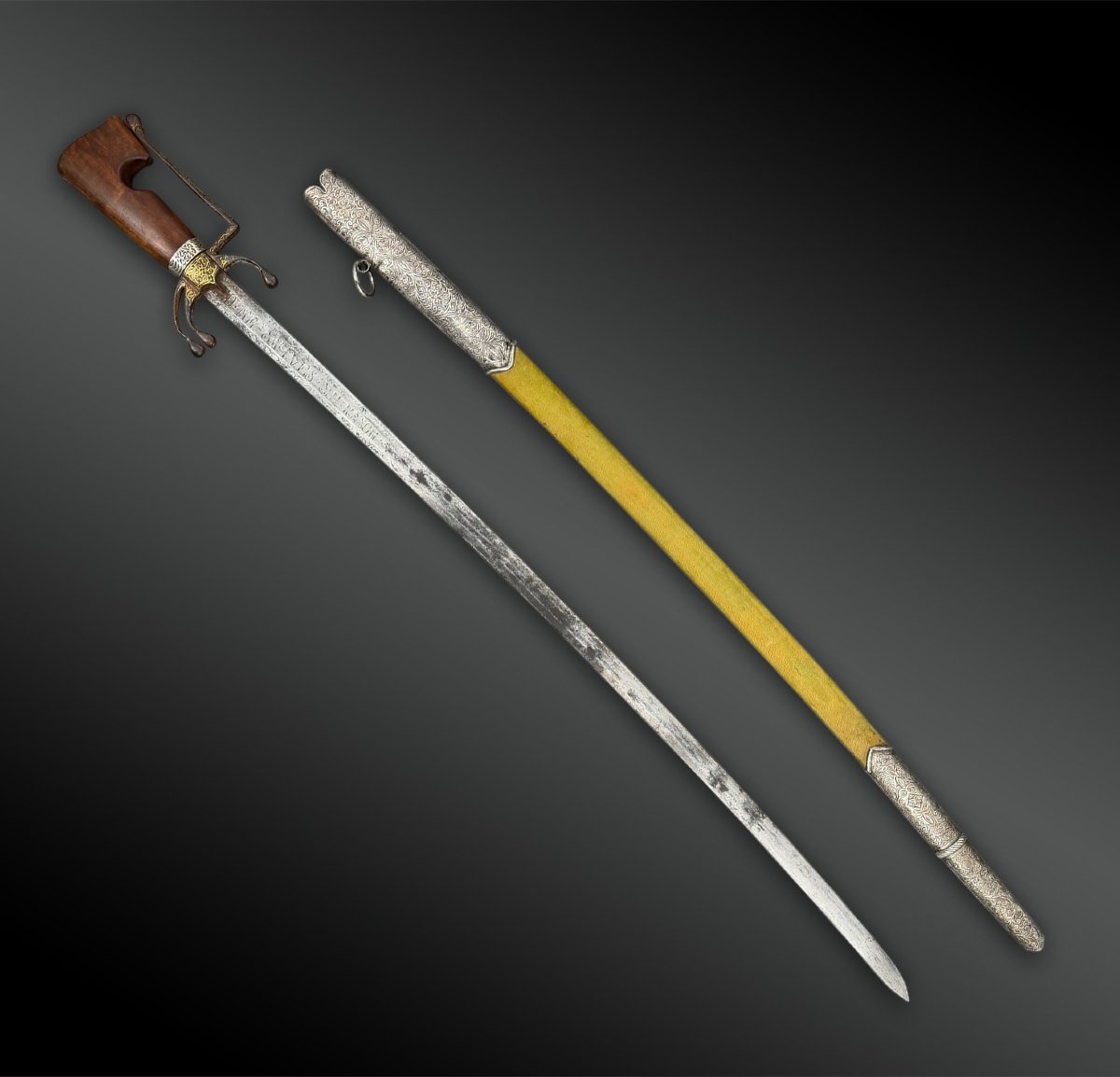 SABRE Nimcha de type meknassi - Maroc - XIXe siècle-photo-2