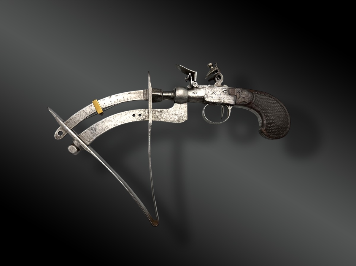Flint-powered Powder Testing Pistol By Michel Berleur-photo-2