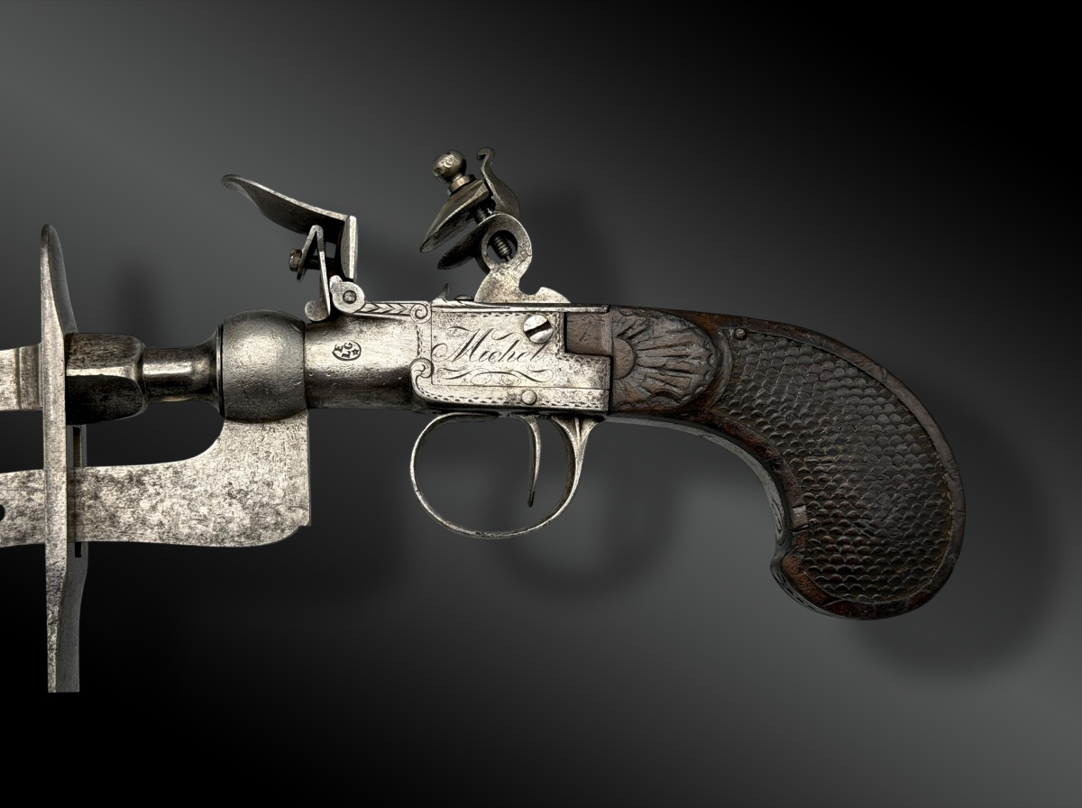 Flint-powered Powder Testing Pistol By Michel Berleur-photo-4