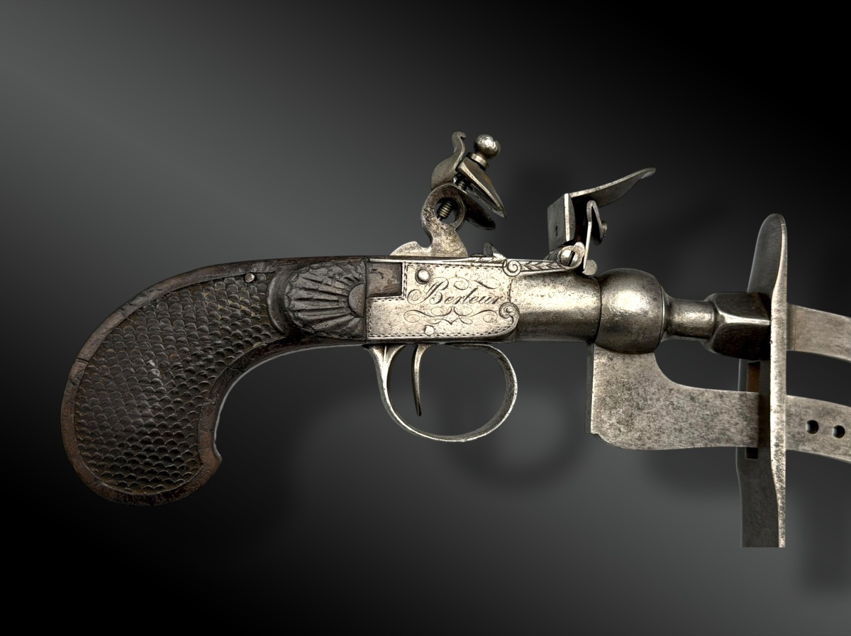 Flint-powered Powder Testing Pistol By Michel Berleur-photo-1