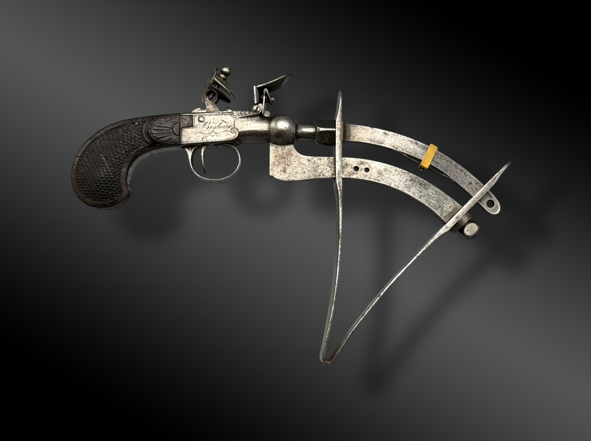 Flint-powered Powder Testing Pistol By Michel Berleur