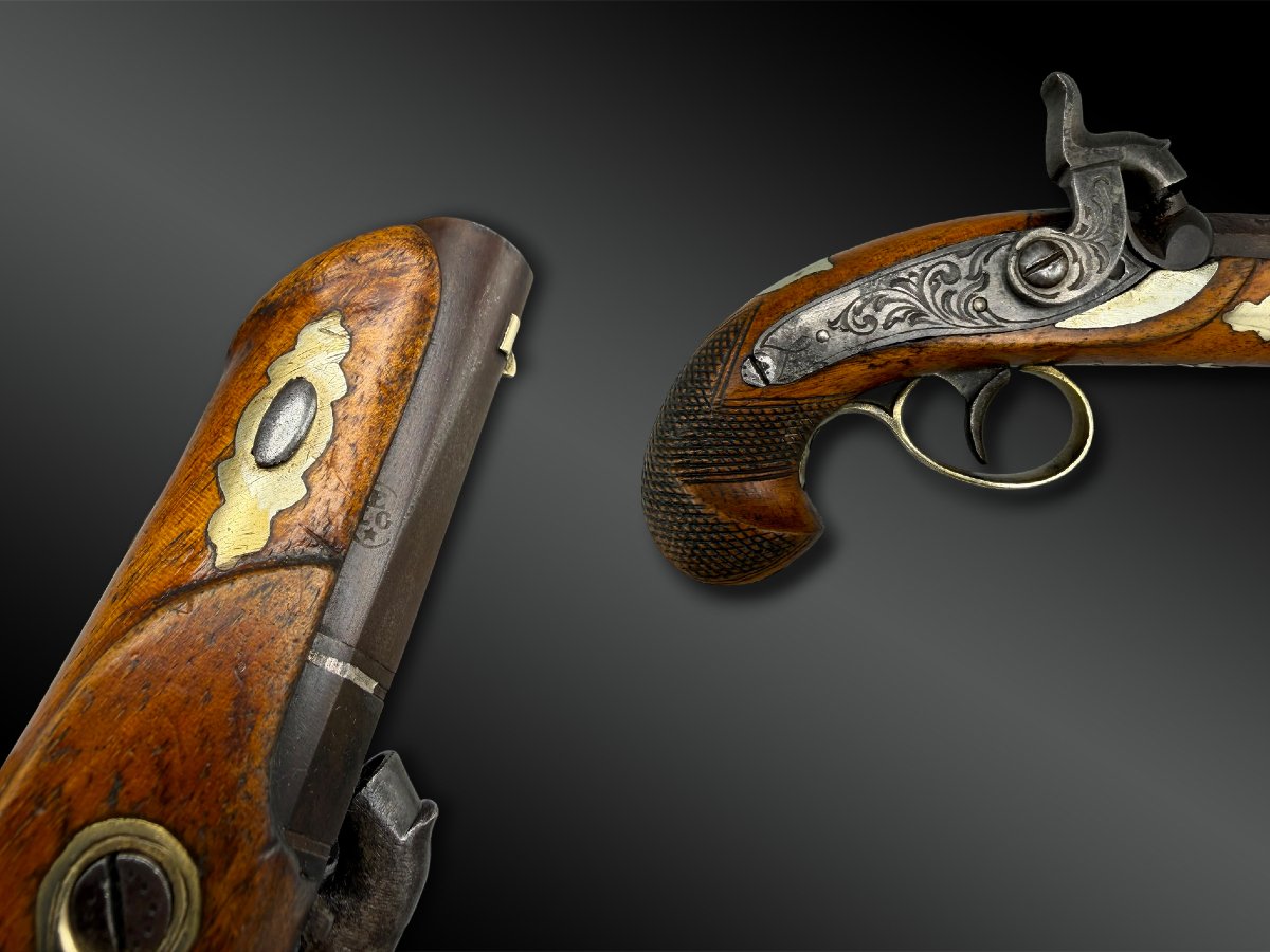 PISTOLET Deringer Philadela - Liège, Belgique - XIXème siècle-photo-3