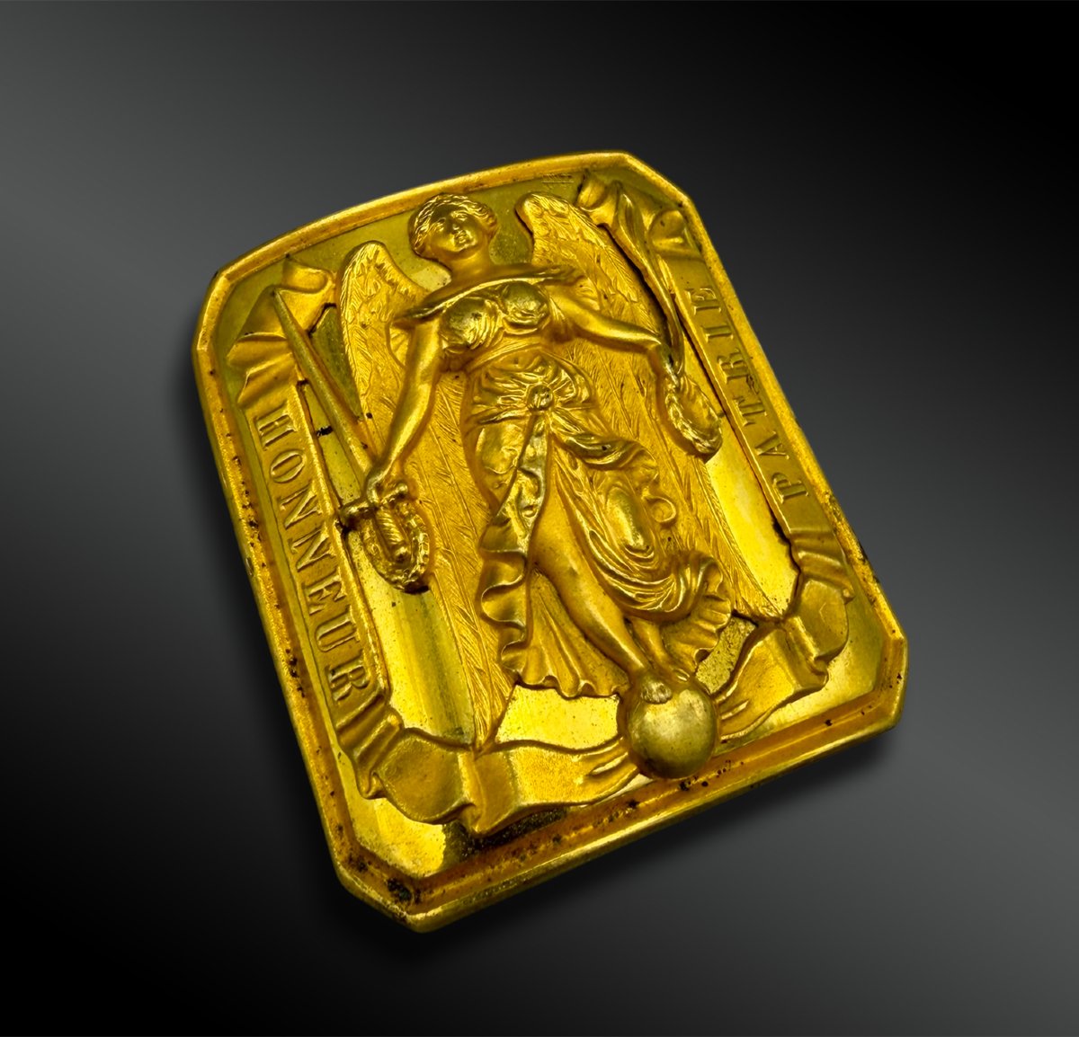 PLAQUE de CEINTURON d’officier d’infanterie - France - XIXème siècle-photo-2