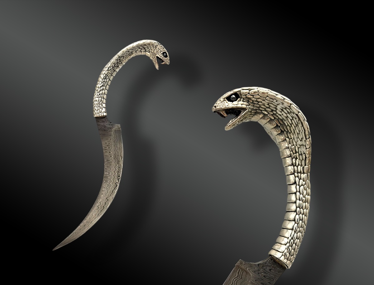 COUTEAU À TÊTE DE COBRA par Jean-Marc LAROCHE-photo-2