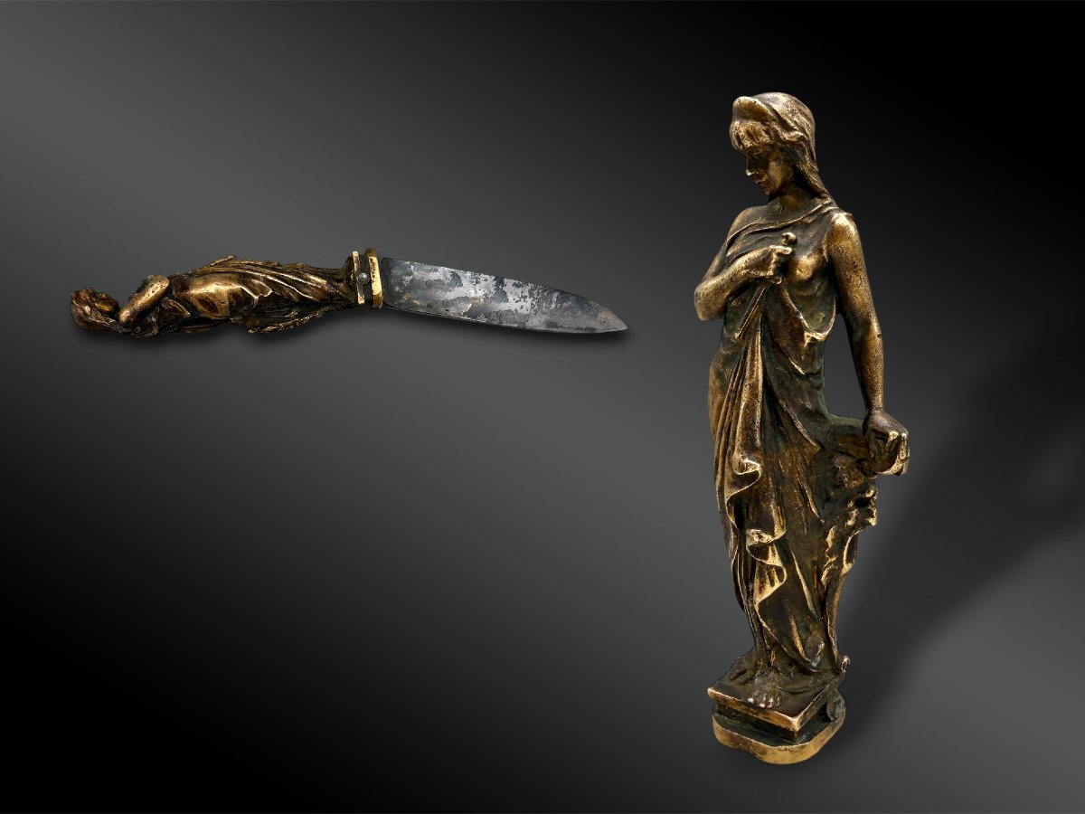 Signed Folding Knife - France - 19th Century