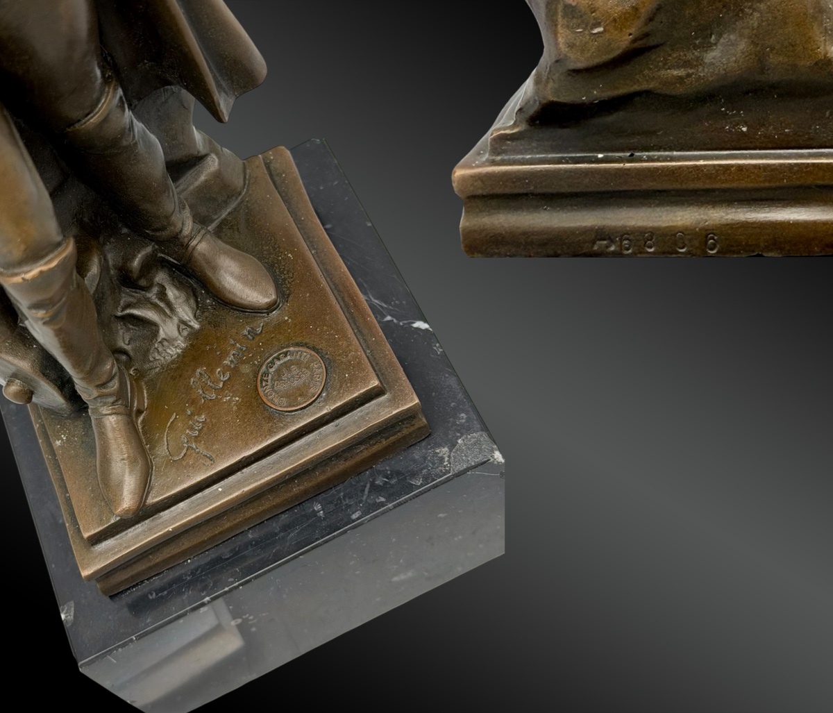 Bronze – Full-length Statue Of Napoleon In A Redingote – By Guillemin-photo-1