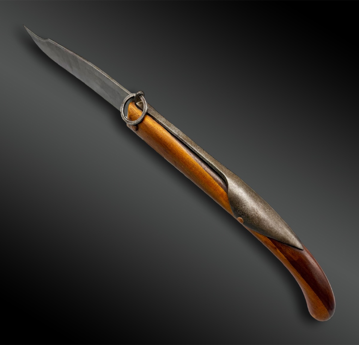 Folding Hunting Knife  - Europe - Circa 1900-photo-3