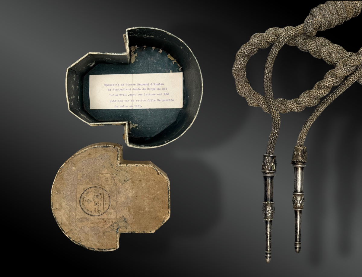 PAIRE d’ÉPAULETTES et AIGUILLETTES de BRIGADIER des GARDES du CORPS du ROI, Modèle 1815-photo-2