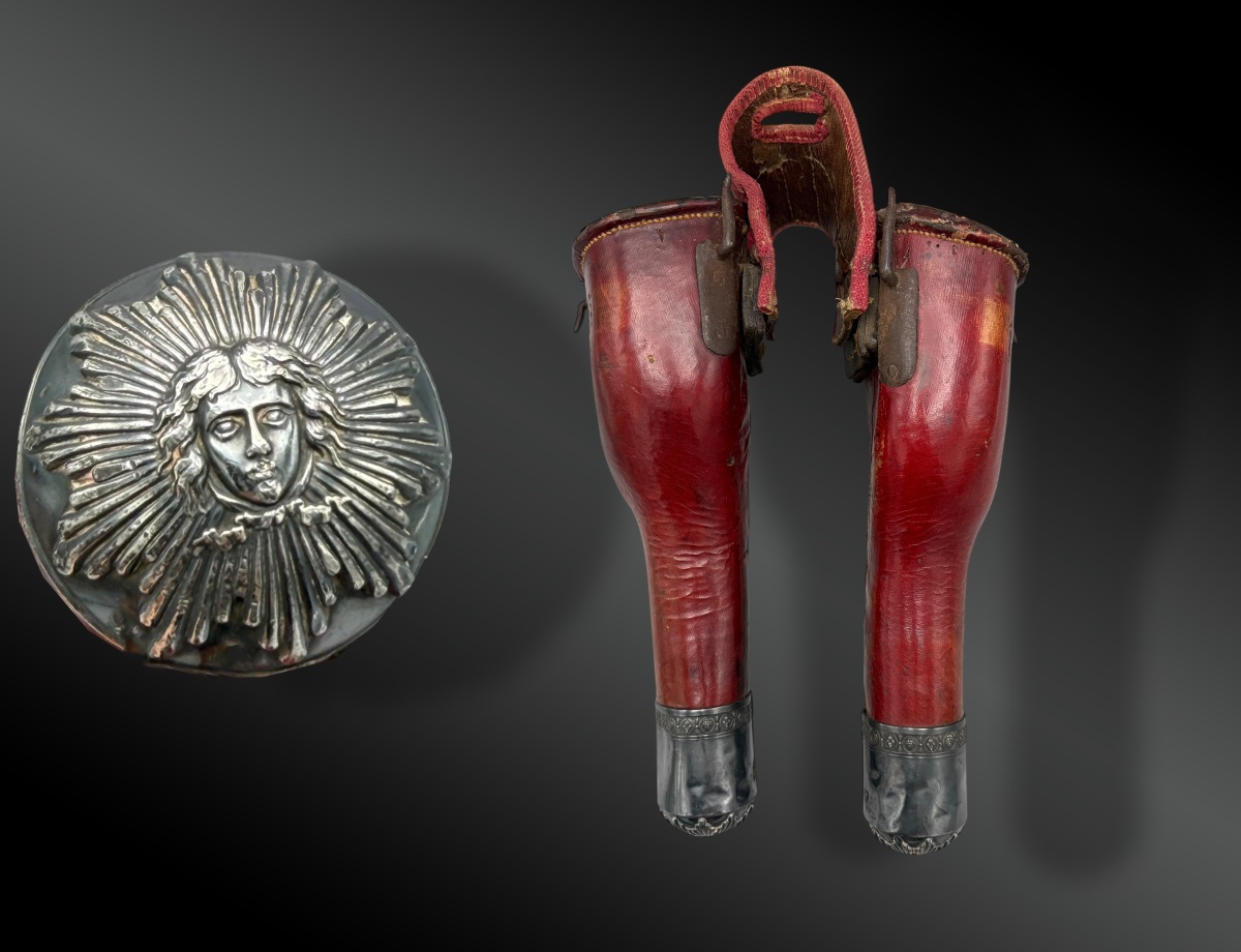 PAIRE de FONTES de GARDE du CORPS du ROI - France - Époque Restauration 