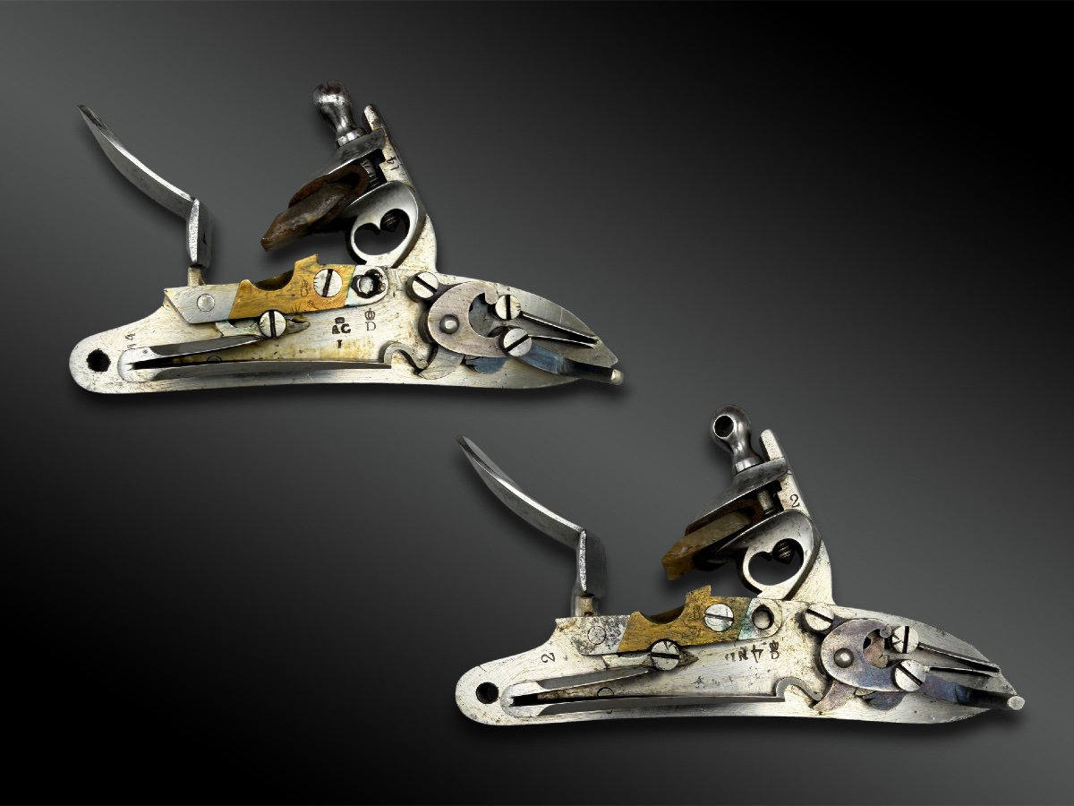 Pair Of Flintlock Pistols From The King's Bodyguards  Second Model, 1816 - France-photo-3