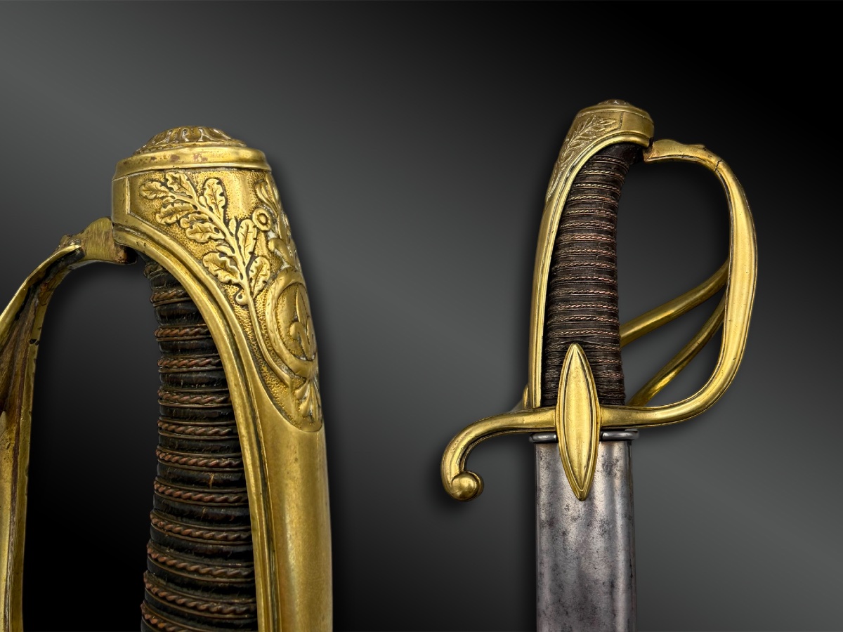 SABRE d’officier de cavalerie légère, modèle de l’An IX - France - Période Restauration-photo-2