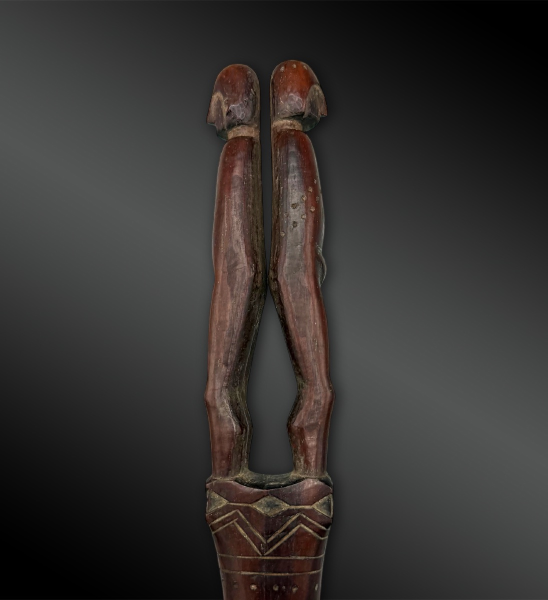 Shaman's Staff Featuring An Anthropomorphic Couple - Northwestern Colombia - Circa 1900-photo-3
