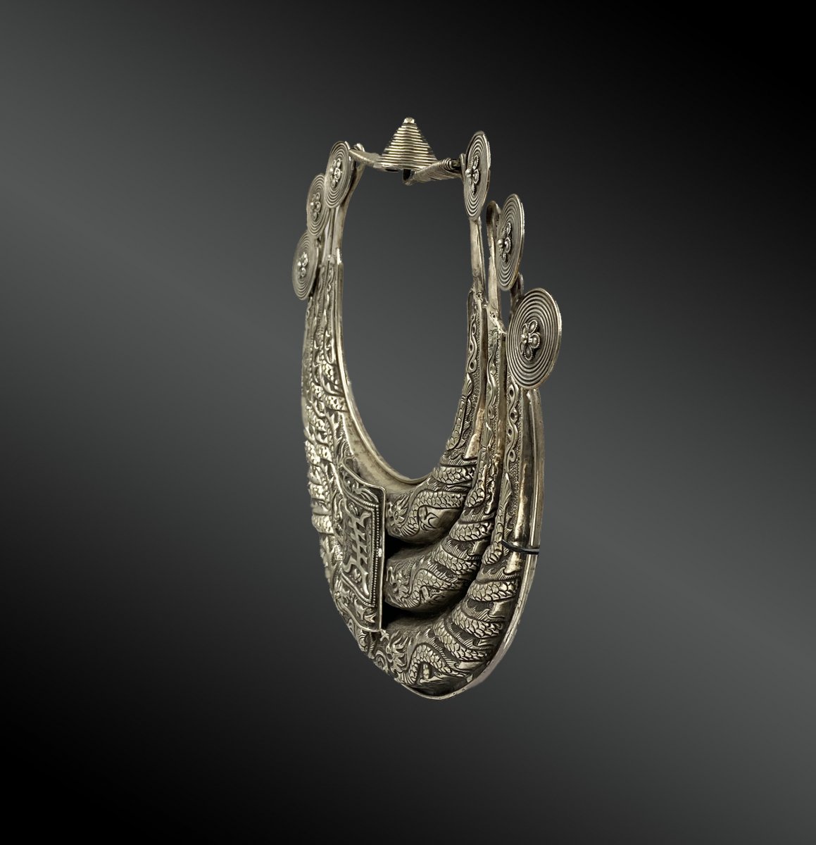 Torque CÉrÉmoniel Miao Culture, Hmong, Southern China First Half Of The 20th Century-photo-4