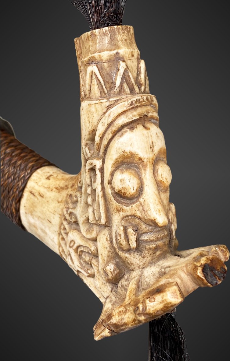 Sword Of Head Cutters Called Mandau Culture Dayak, Island Of Borneo, Indonesia, Early 20th Century-photo-1