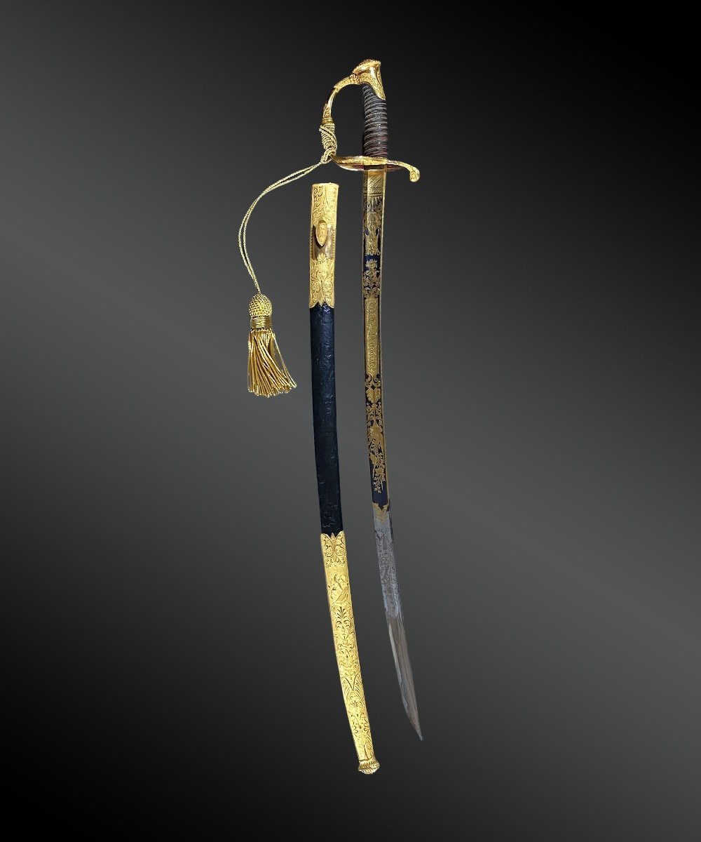 Sabre D’honneur Et De Prestige, Modèle 1821. Offert Au Lieutenant Général L. Chalot.-photo-3