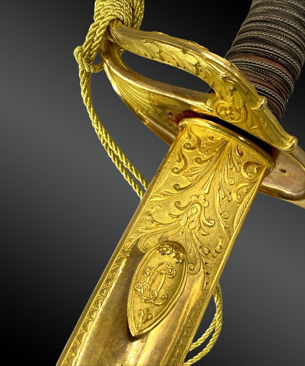 Sabre D’honneur Et De Prestige, Modèle 1821. Offert Au Lieutenant Général L. Chalot.-photo-2