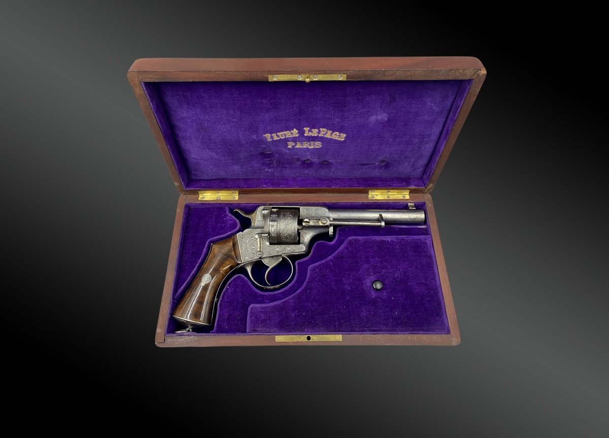 Coffret Necessaire Revolver à Système Par Fauré Lepage  France XIXème Siècle