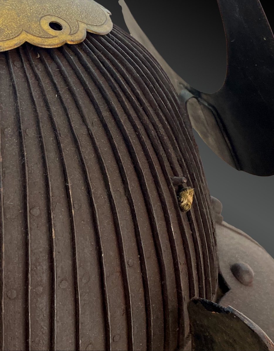 War Helmet, Kabuto Suji-bachi Type Japan, Second Third Of The Edo Period (1603-1868)-photo-1