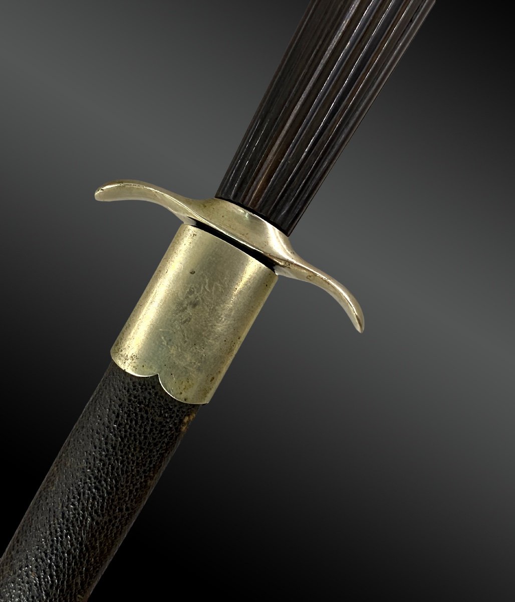 Dagger Of Virtue France, XIXth, Brown Horn Handle-photo-3