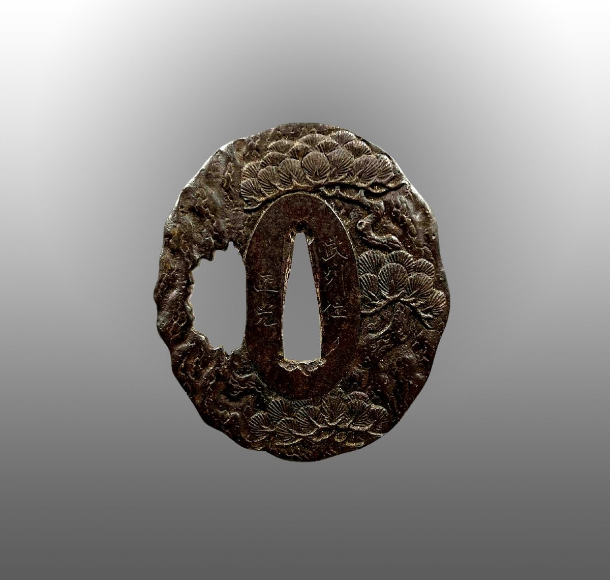 Tsuba, Garde De Wakisashi, Petit Sabre Japonais - Japon, Période Edo (1603-1868) 