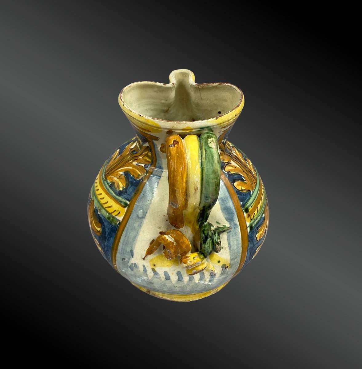 Earthenware Pitcher. Italy, Montelupo, Around 1620/1630-photo-4
