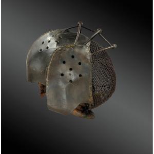 Fencing Helmet Or Cane Combat Italy XIXth