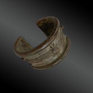 Senufo Bronze Bracelet. Turtle Pattern Ivory Coast - Mali, Burkina Faso.