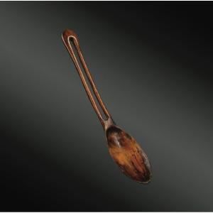 Spoon In Light Wood With Openwork Handle. Asia. Wood