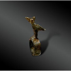 Bague Animé D’une Figure Aviaire - Culture Gan, Sud-ouest Du Burkina Faso - XIXème Siècle