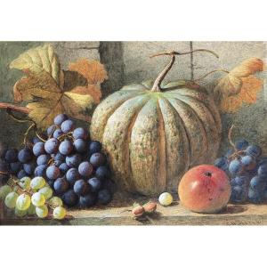 Charles Henry Slater (1820-1890) - Nature Morte Au Melon