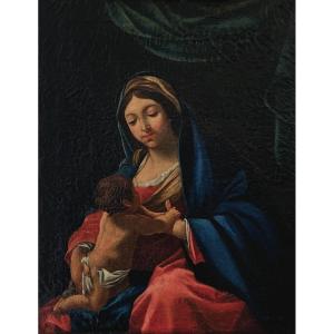 French School From The Second Half Of The 17th Century - Virgin And Child