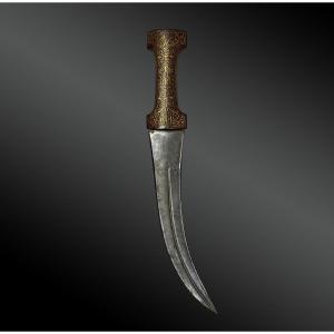 Dagger Called Kandjar, With Damascus Blade. Persia 19th Century