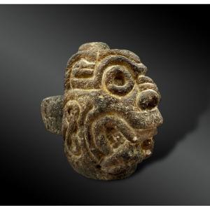 Jaguar Head Nail Or Tenon - Chavín Culture Style, Peru