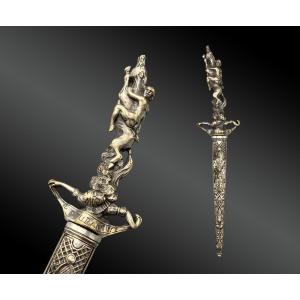 Romantic Dagger Animated By Two Characters 19th Century